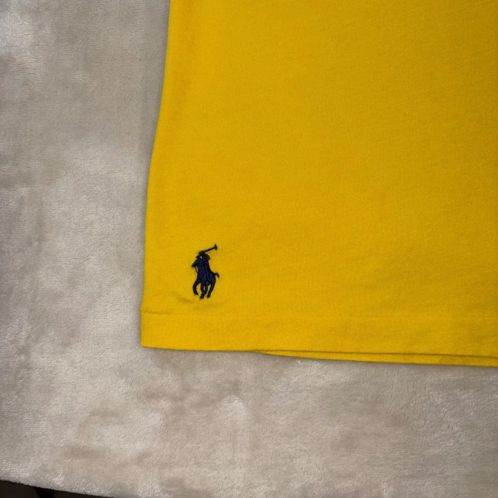 Polo Ralph Lauren Mens 2XLT Yellow Graphic T-Shirt 1967 Logo Short Sleeve Tee